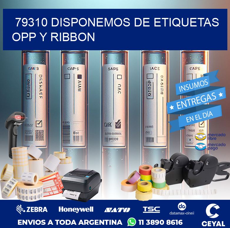 79310 DISPONEMOS DE ETIQUETAS OPP Y RIBBON
