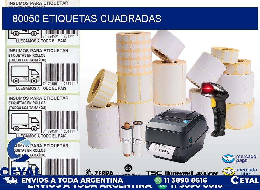 80050 Etiquetas cuadradas