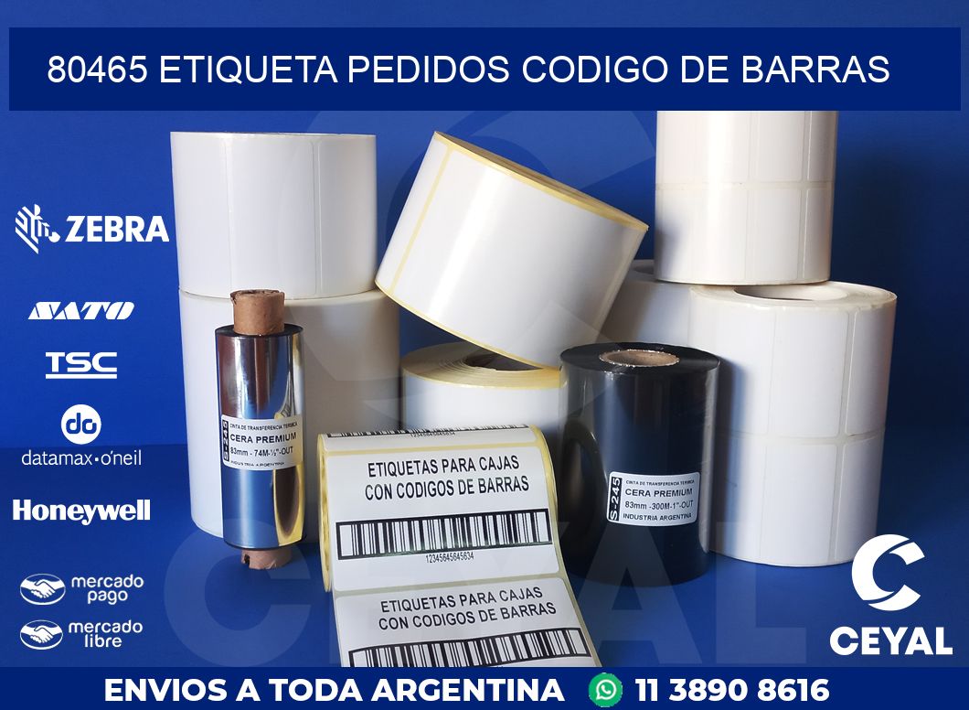 80465 etiqueta pedidos codigo de barras