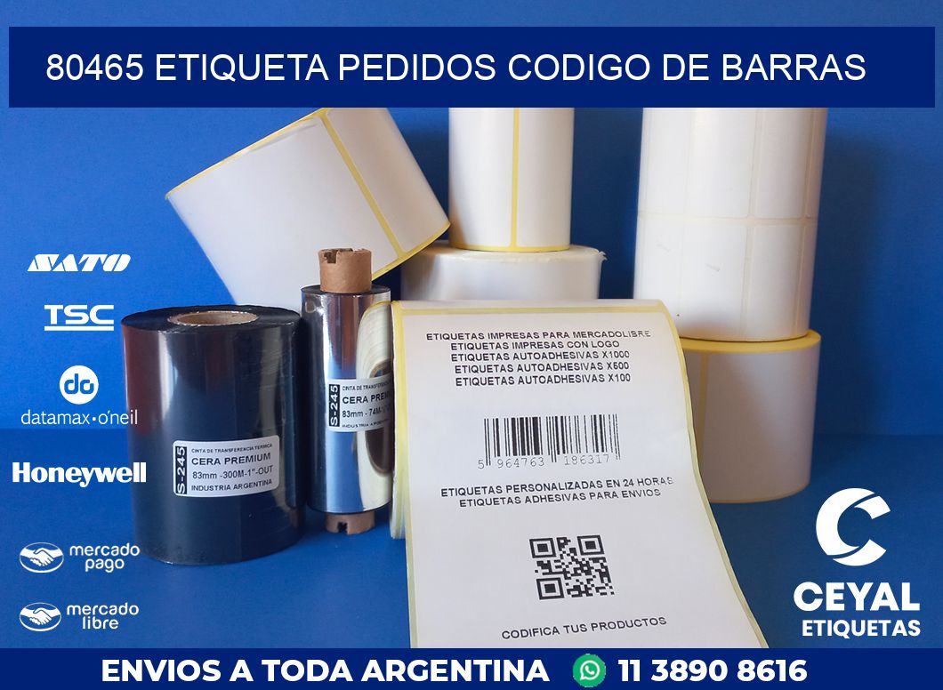 80465 etiqueta pedidos codigo de barras