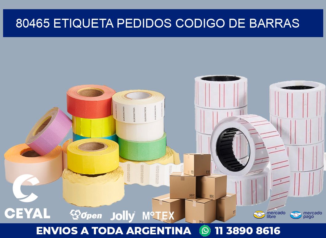 80465 etiqueta pedidos codigo de barras