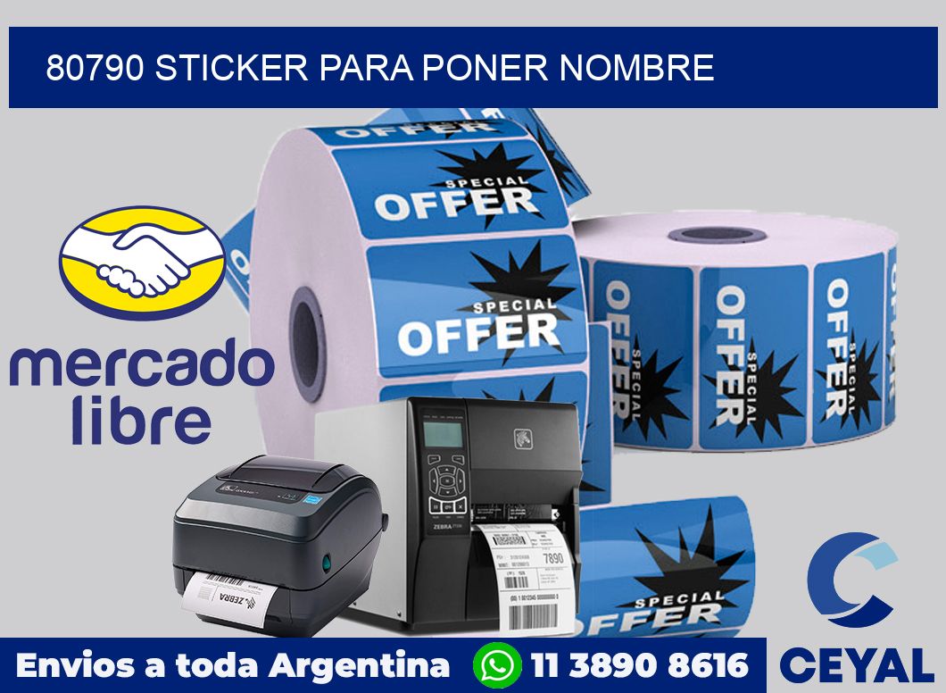 80790 STICKER PARA PONER NOMBRE