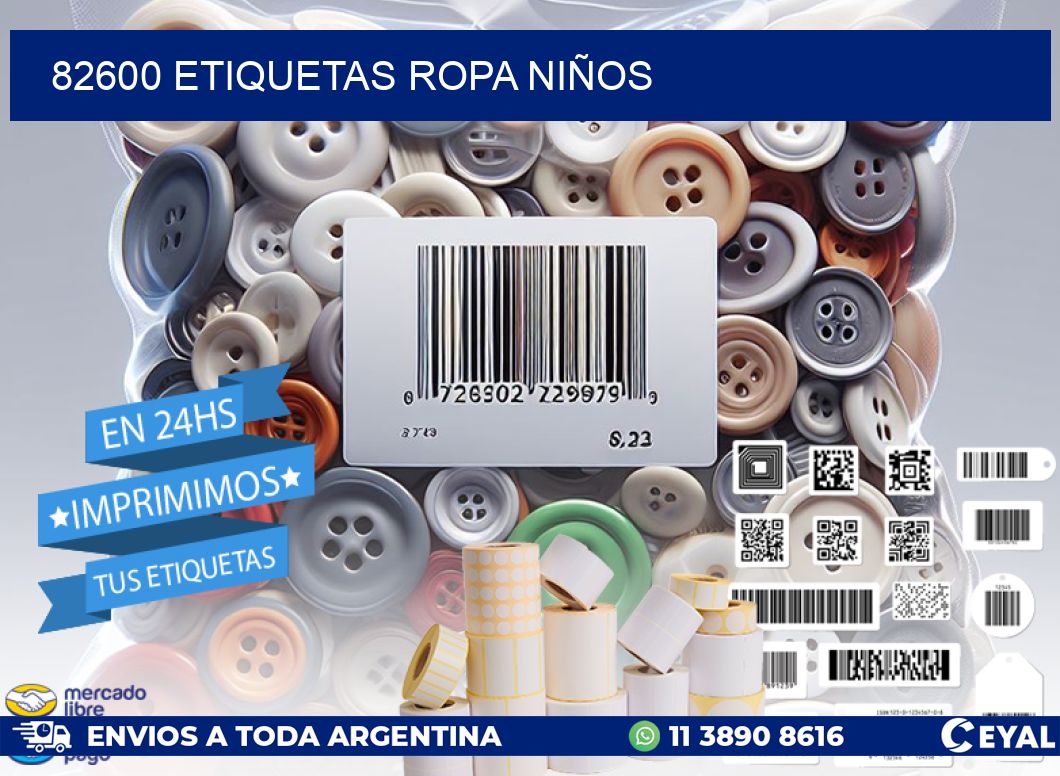 82600 ETIQUETAS ROPA NIÑOS