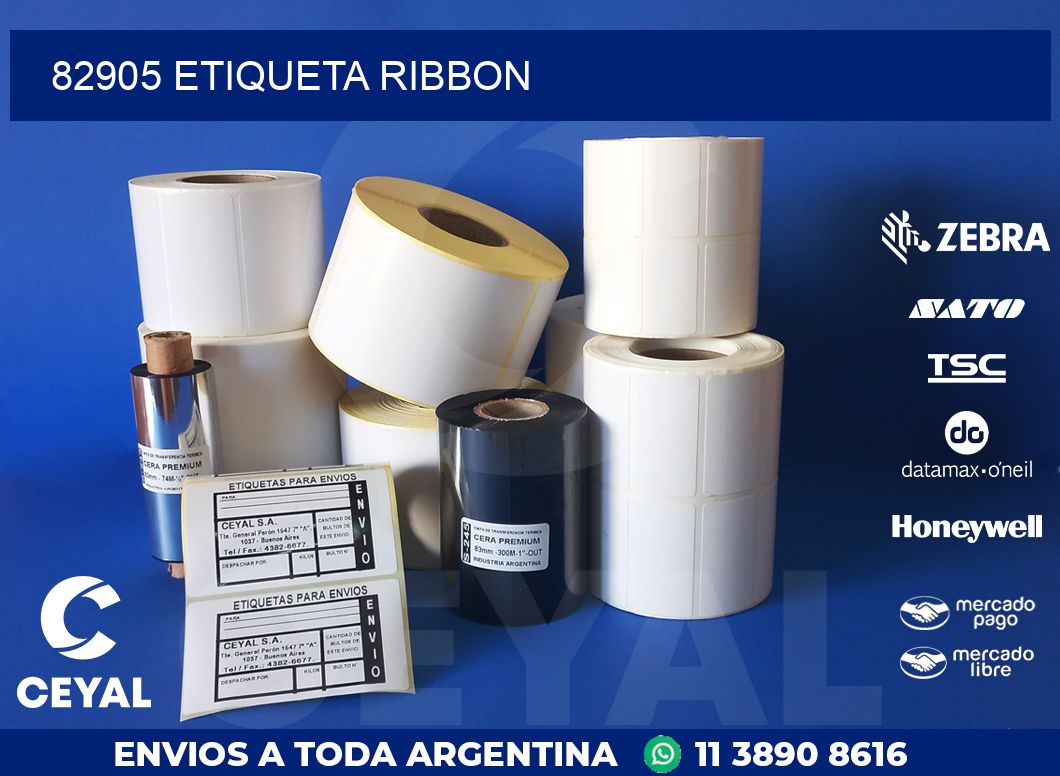 82905 etiqueta ribbon