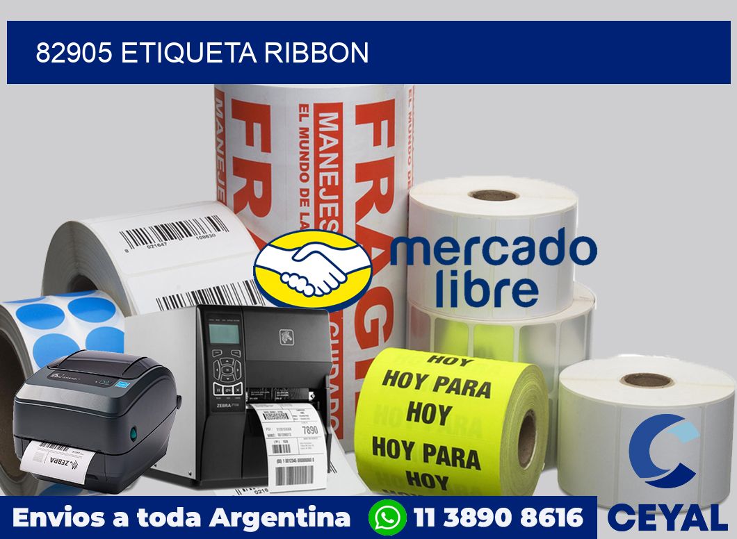 82905 etiqueta ribbon