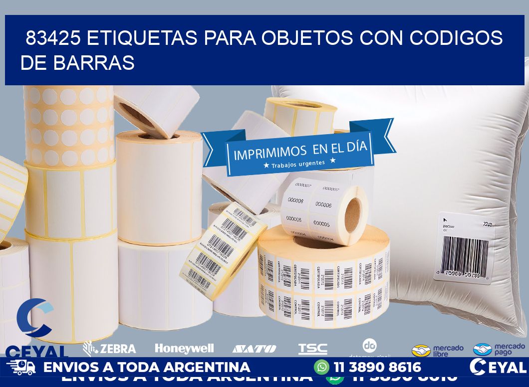 83425 etiquetas para objetos con codigos de barras