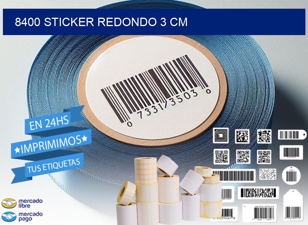 8400 STICKER REDONDO 3 CM