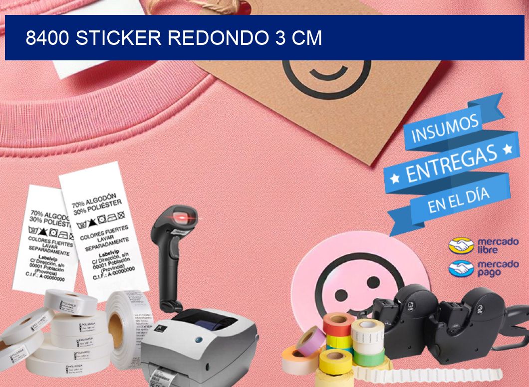 8400 STICKER REDONDO 3 CM