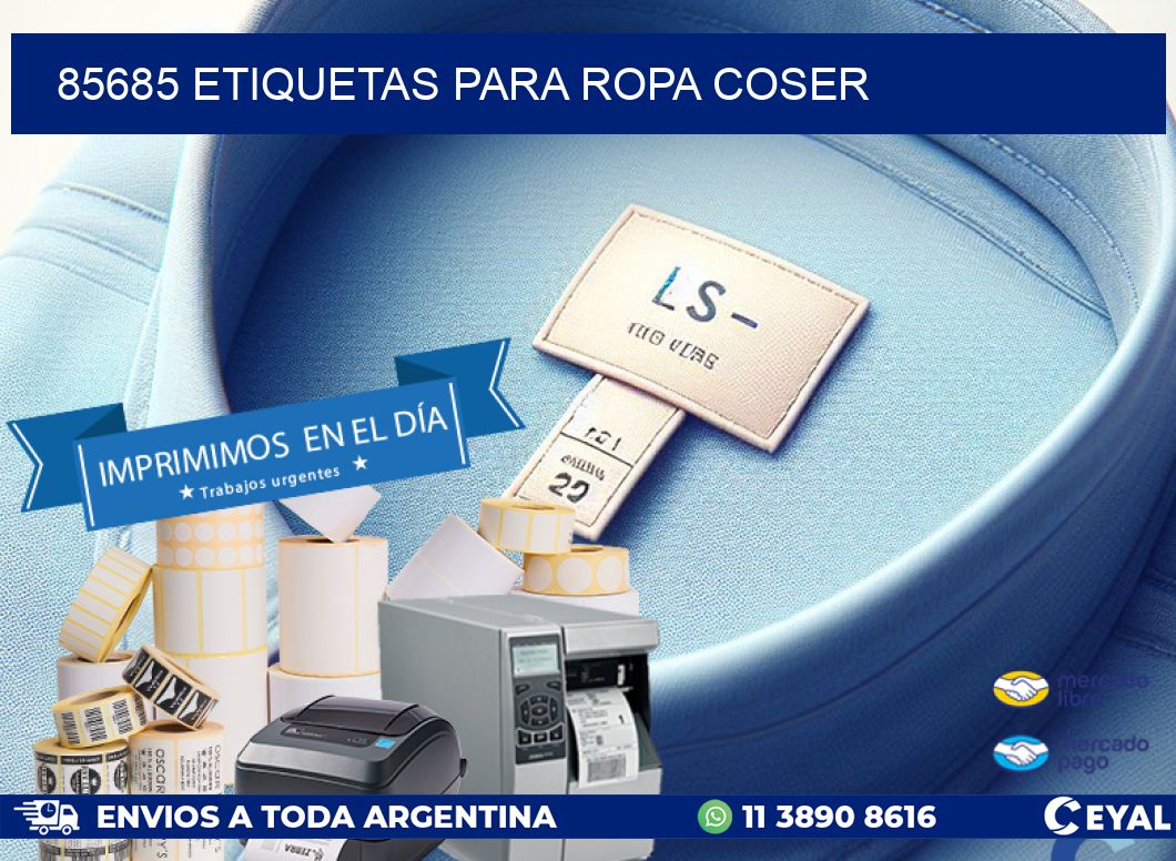 85685 ETIQUETAS PARA ROPA COSER