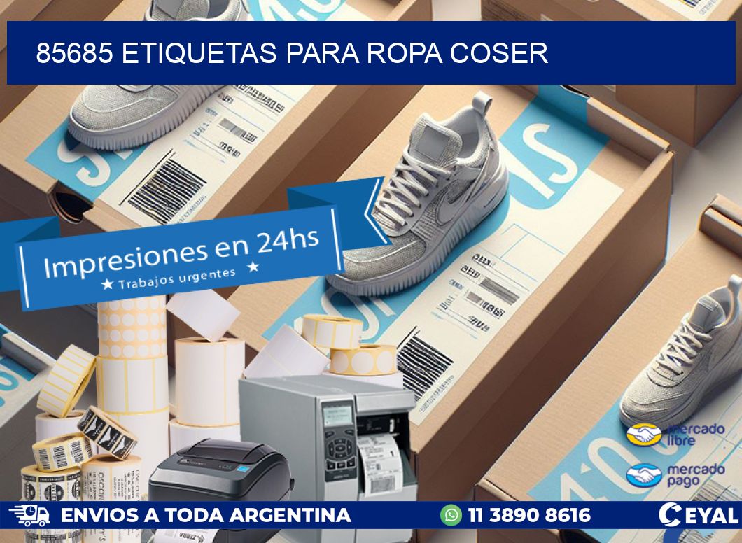 85685 ETIQUETAS PARA ROPA COSER