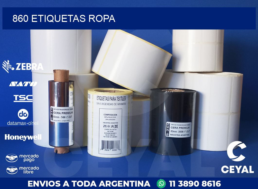 860 ETIQUETAS ROPA