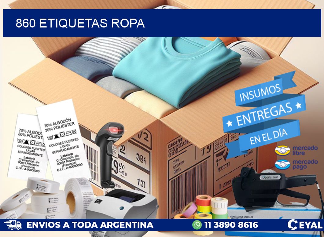 860 ETIQUETAS ROPA