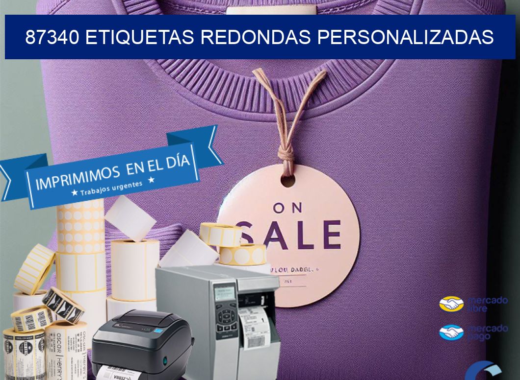 87340 ETIQUETAS REDONDAS PERSONALIZADAS