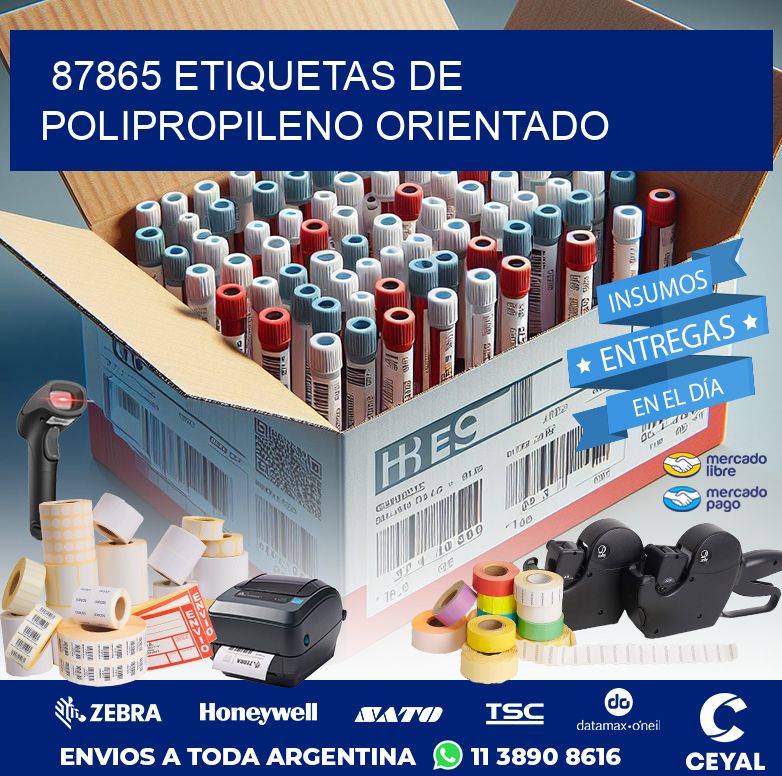 87865 ETIQUETAS DE POLIPROPILENO ORIENTADO