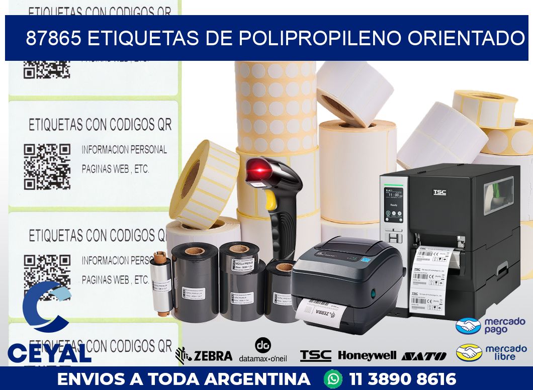 87865 ETIQUETAS DE POLIPROPILENO ORIENTADO