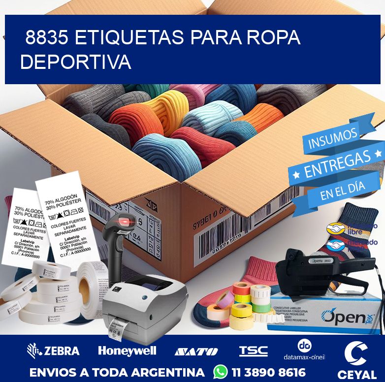 8835 ETIQUETAS PARA ROPA DEPORTIVA