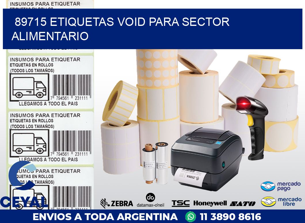 89715 ETIQUETAS VOID PARA SECTOR ALIMENTARIO
