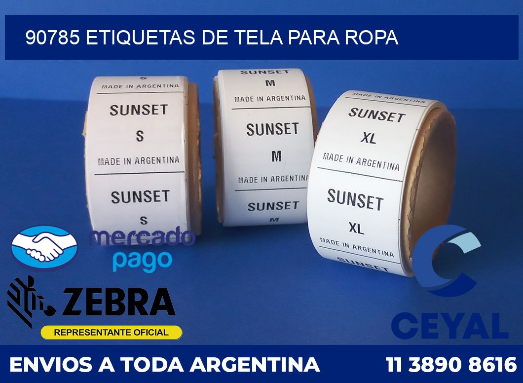 90785 ETIQUETAS DE TELA PARA ROPA