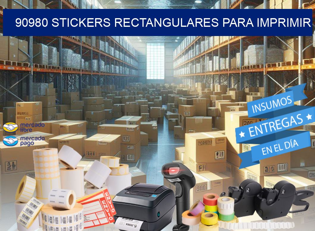 90980 Stickers rectangulares para imprimir
