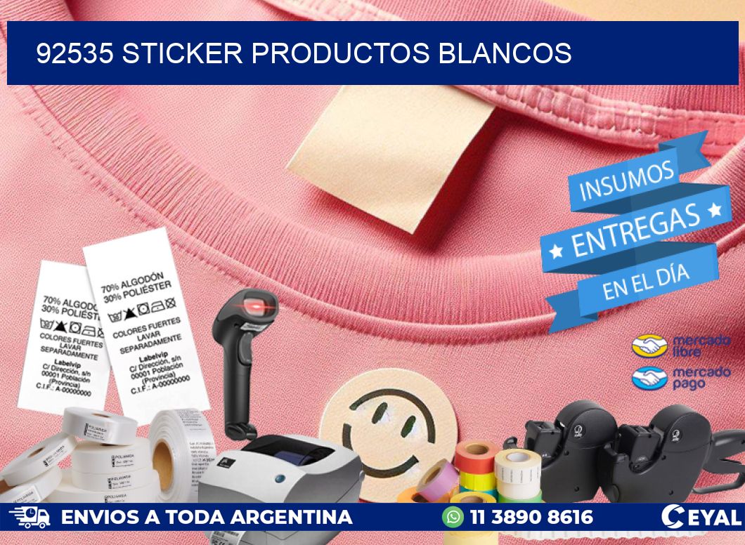 92535 STICKER PRODUCTOS BLANCOS
