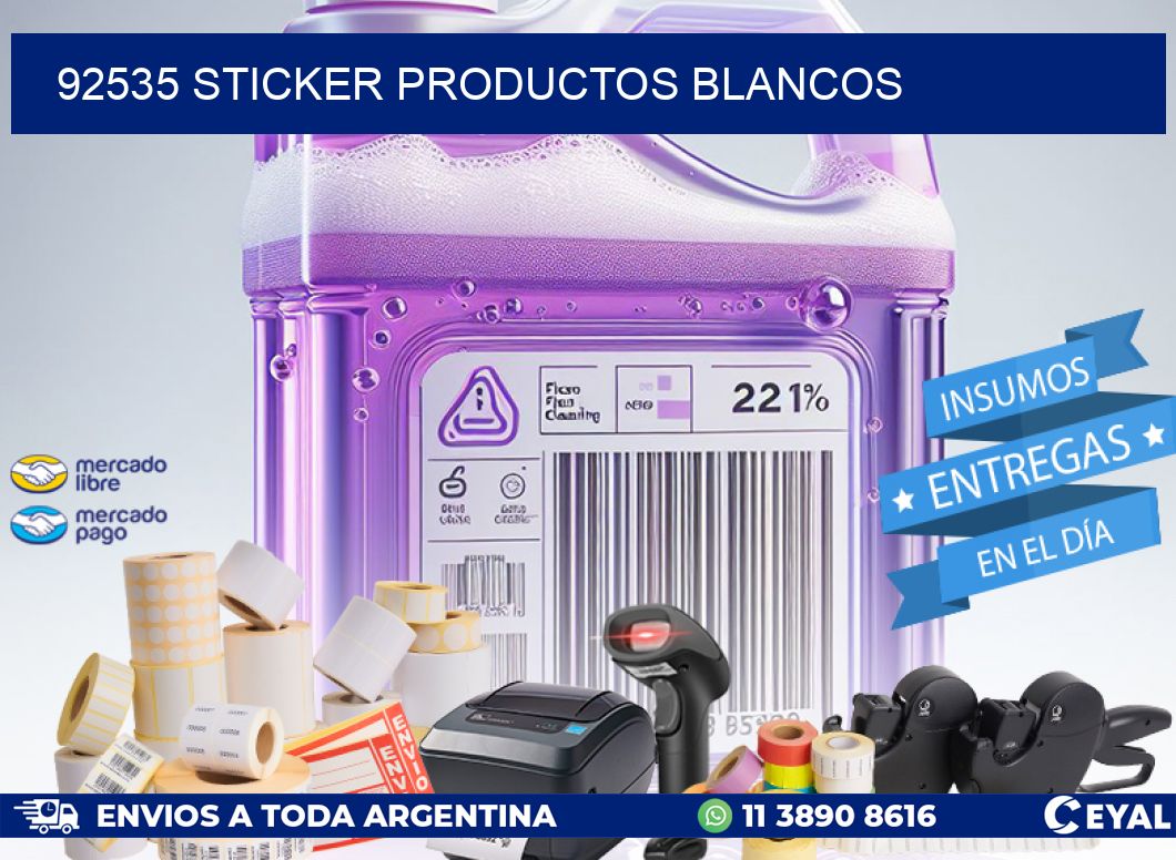 92535 STICKER PRODUCTOS BLANCOS