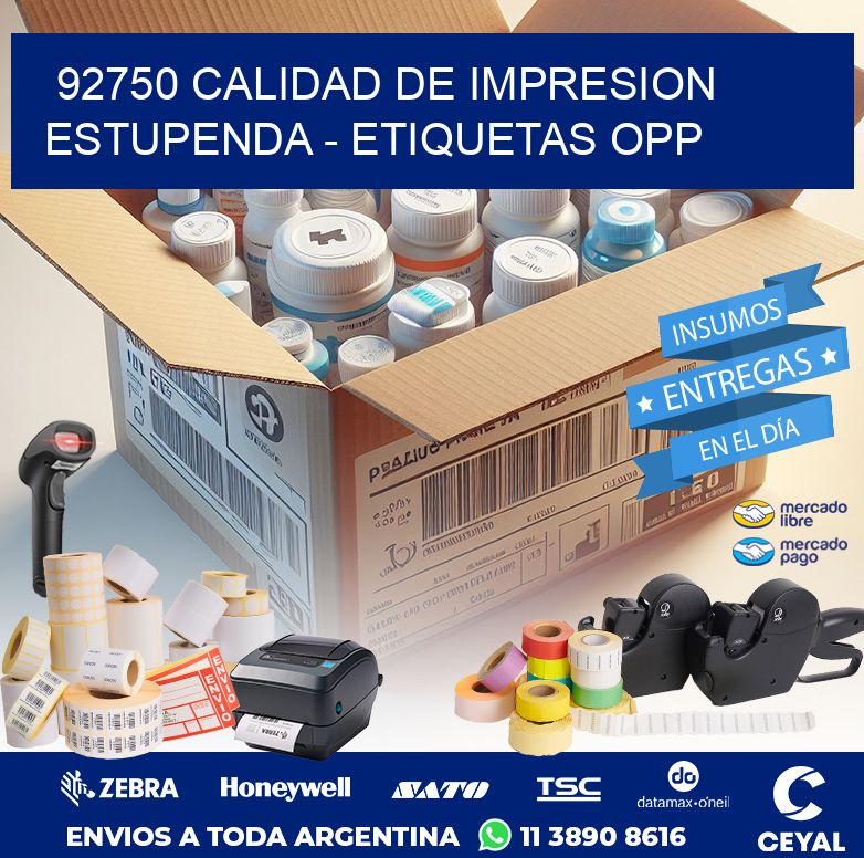 92750 CALIDAD DE IMPRESION ESTUPENDA - ETIQUETAS OPP