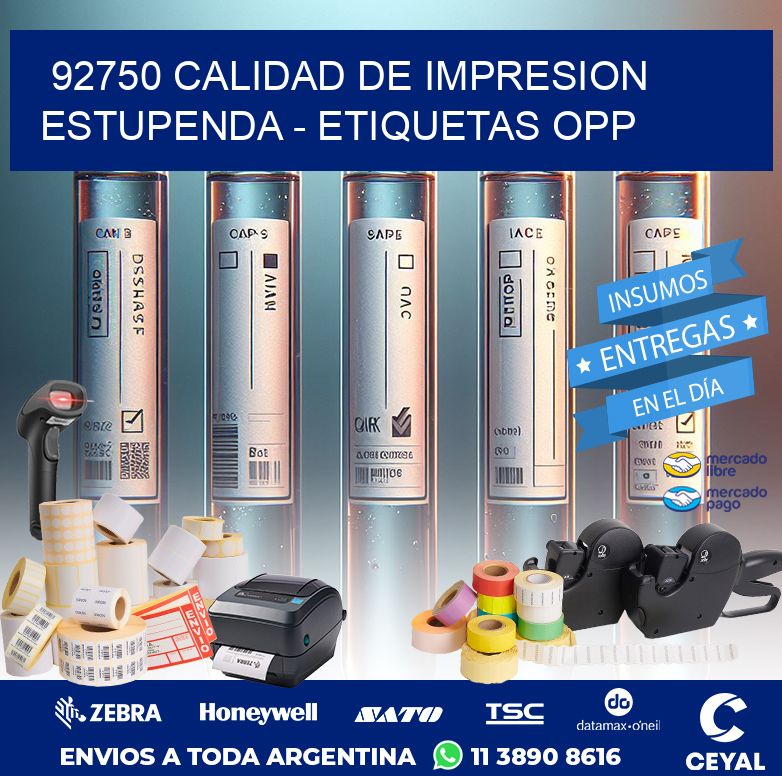 92750 CALIDAD DE IMPRESION ESTUPENDA - ETIQUETAS OPP