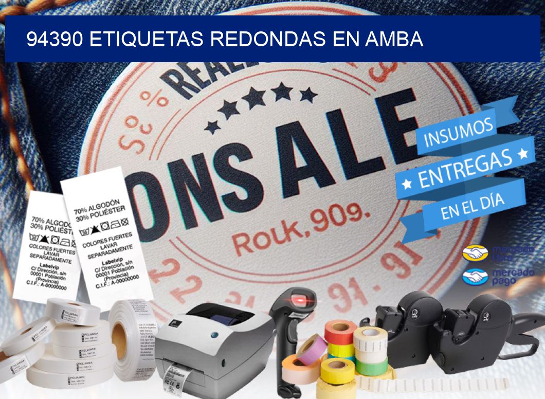 94390 ETIQUETAS REDONDAS EN AMBA