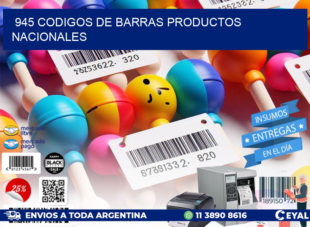 945 Codigos de barras productos nacionales