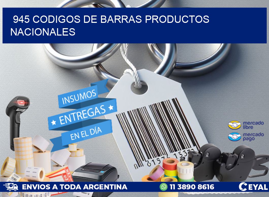 945 Codigos de barras productos nacionales
