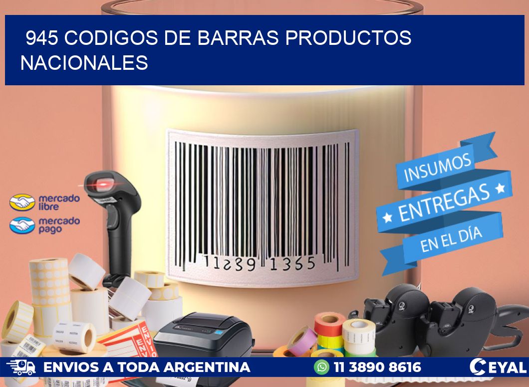 945 Codigos de barras productos nacionales
