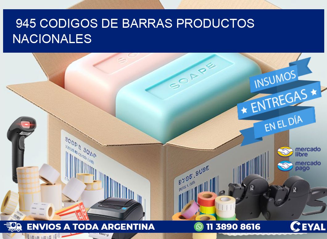 945 Codigos de barras productos nacionales