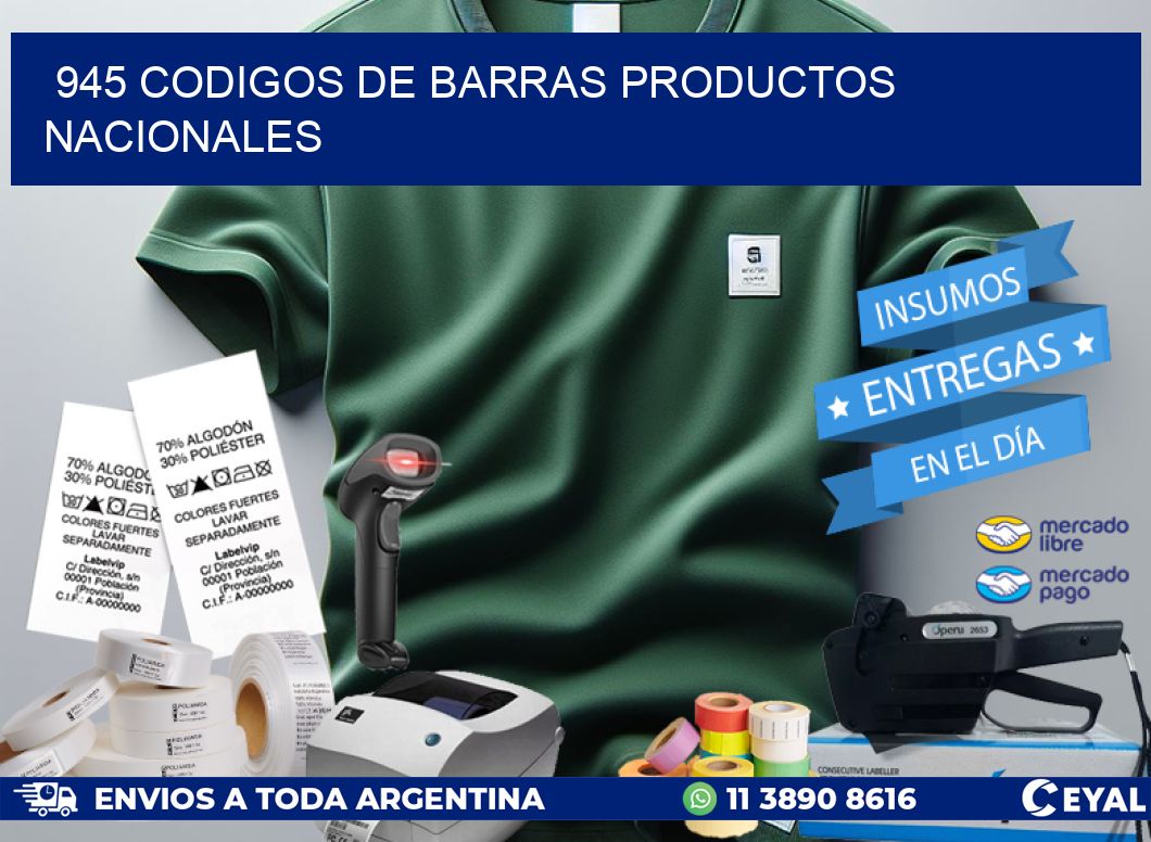 945 Codigos de barras productos nacionales