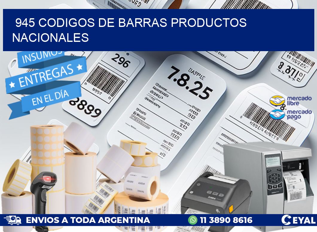945 Codigos de barras productos nacionales