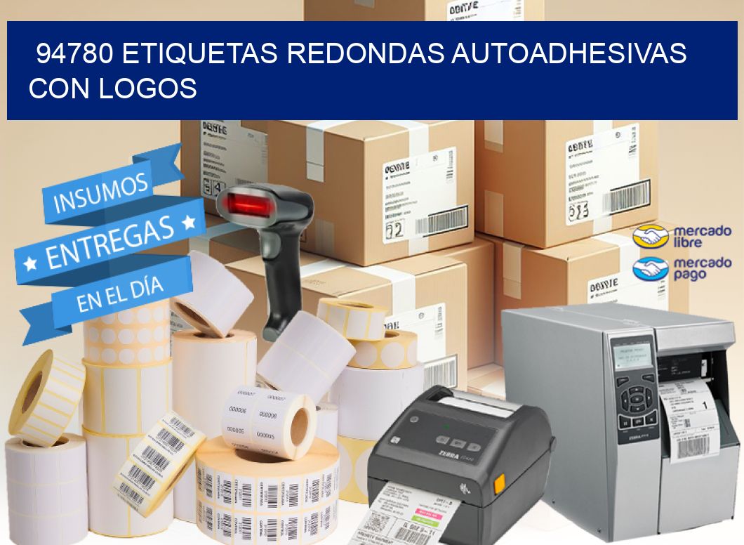 94780 ETIQUETAS REDONDAS AUTOADHESIVAS CON LOGOS