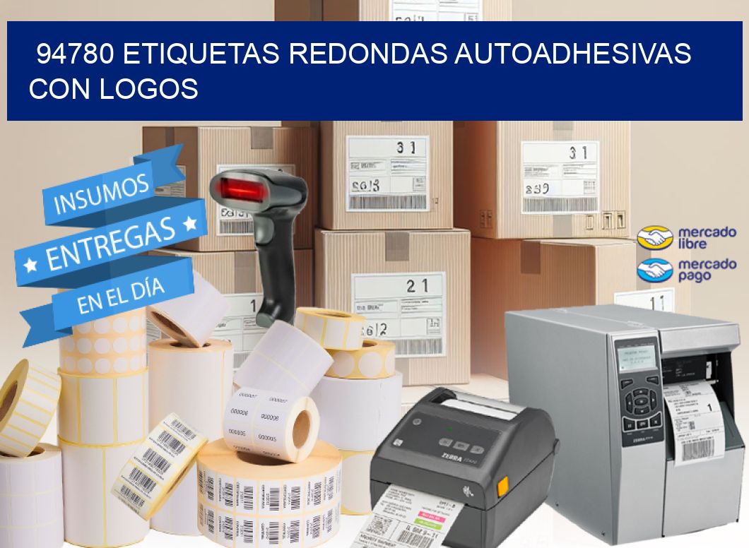 94780 ETIQUETAS REDONDAS AUTOADHESIVAS CON LOGOS