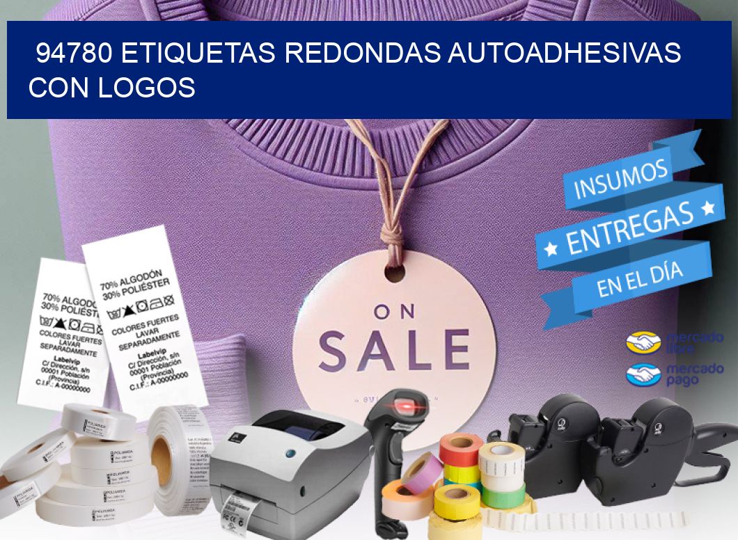 94780 ETIQUETAS REDONDAS AUTOADHESIVAS CON LOGOS