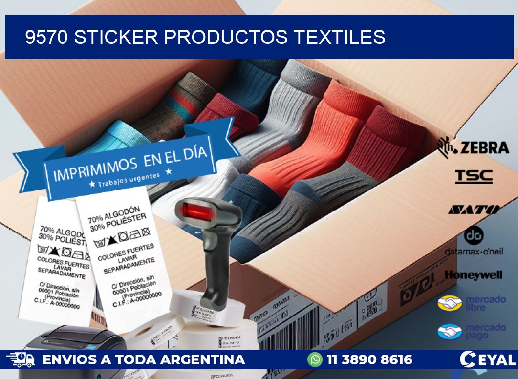 9570 STICKER PRODUCTOS TEXTILES