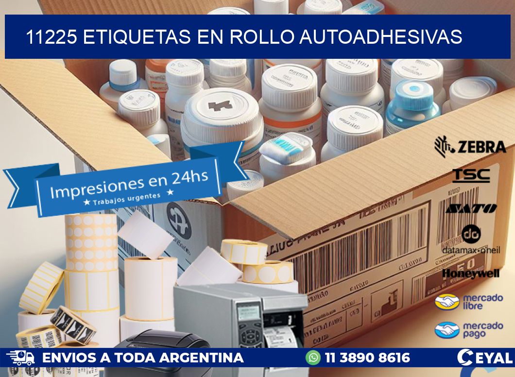 11225 ETIQUETAS EN ROLLO AUTOADHESIVAS