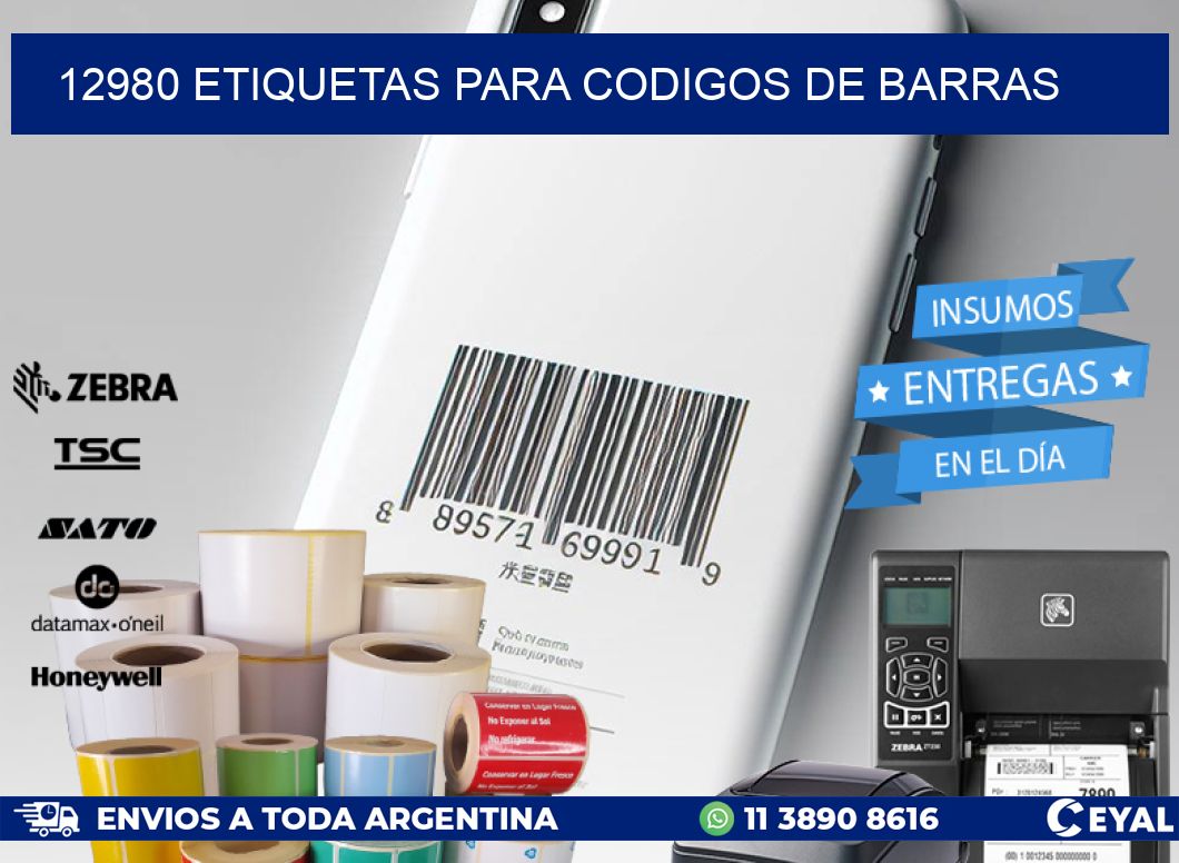 12980 ETIQUETAS PARA CODIGOS DE BARRAS