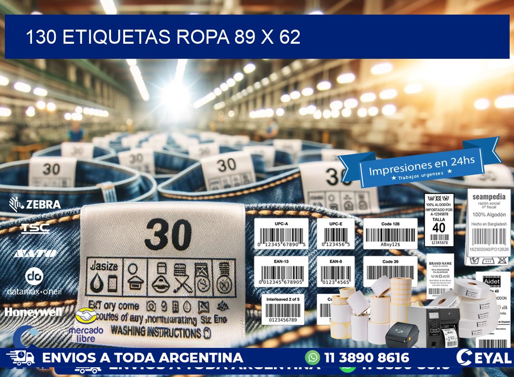 130 ETIQUETAS ROPA 89 x 62