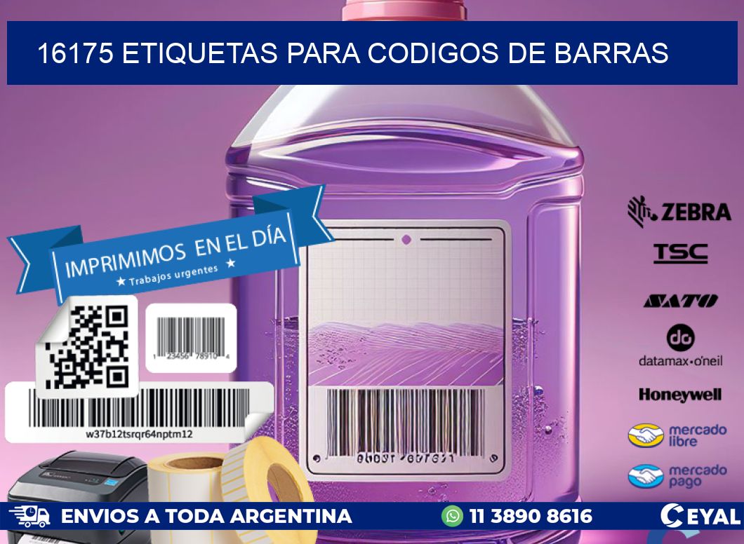 16175 ETIQUETAS PARA CODIGOS DE BARRAS