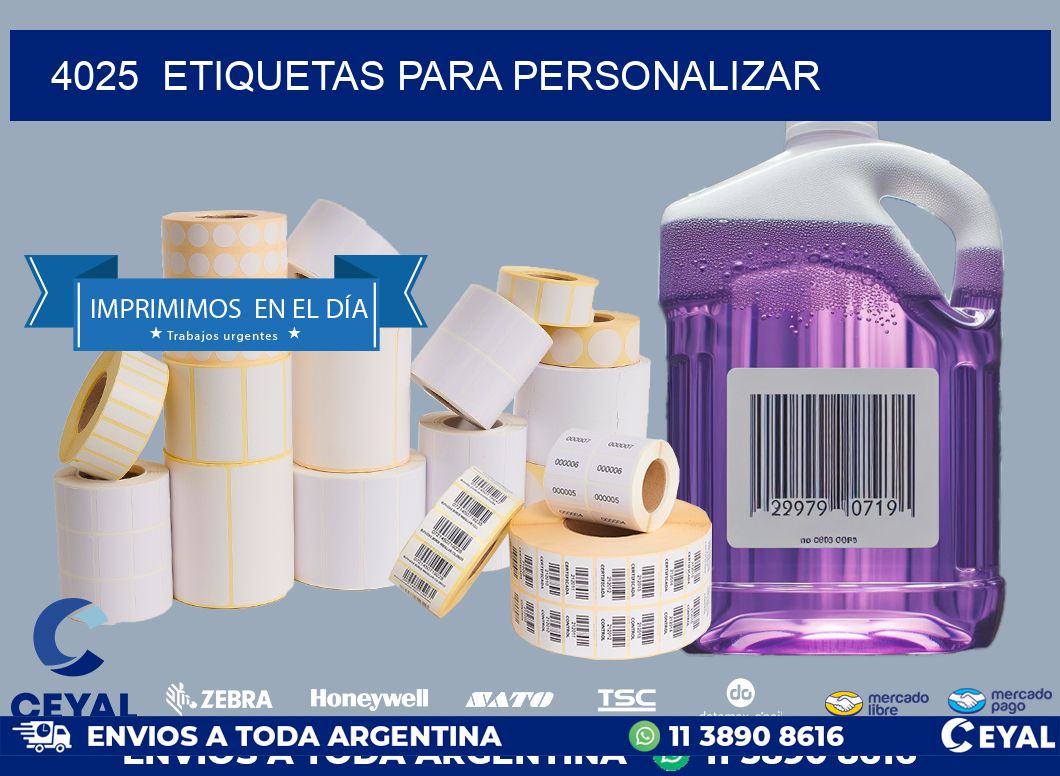 4025 ETIQUETAS PARA PERSONALIZAR