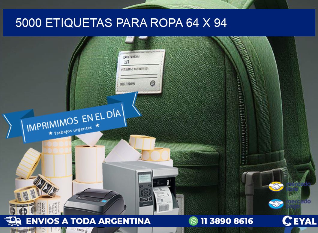 5000 ETIQUETAS PARA ROPA 64 x 94