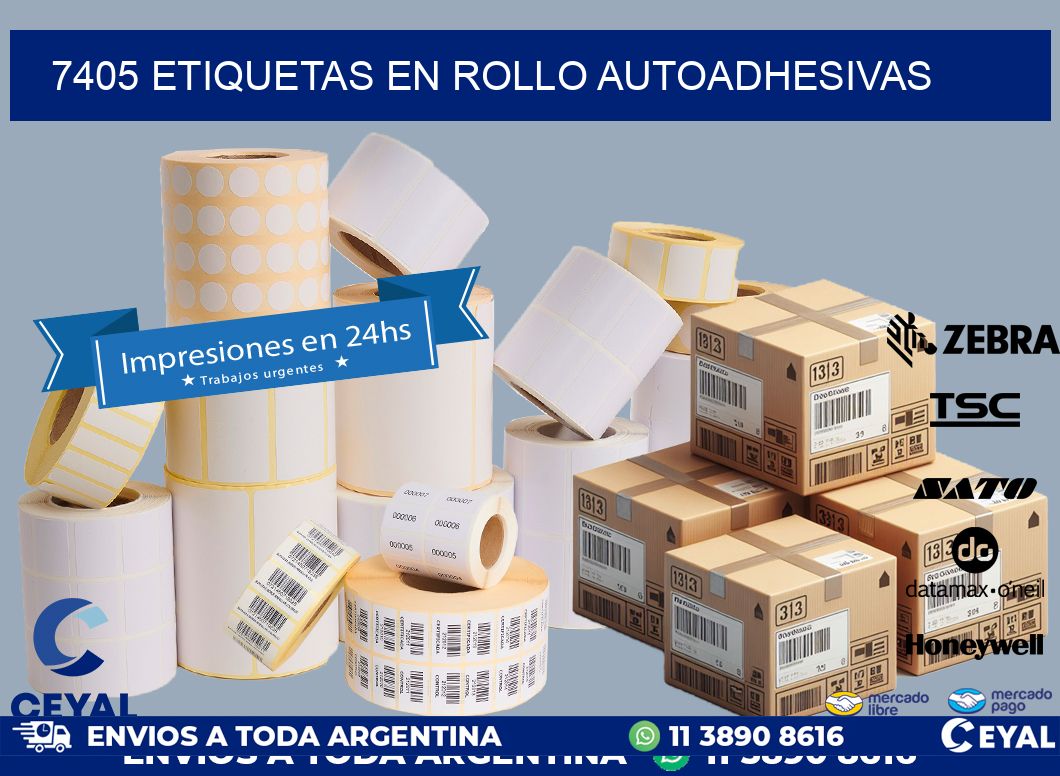 7405 ETIQUETAS EN ROLLO AUTOADHESIVAS