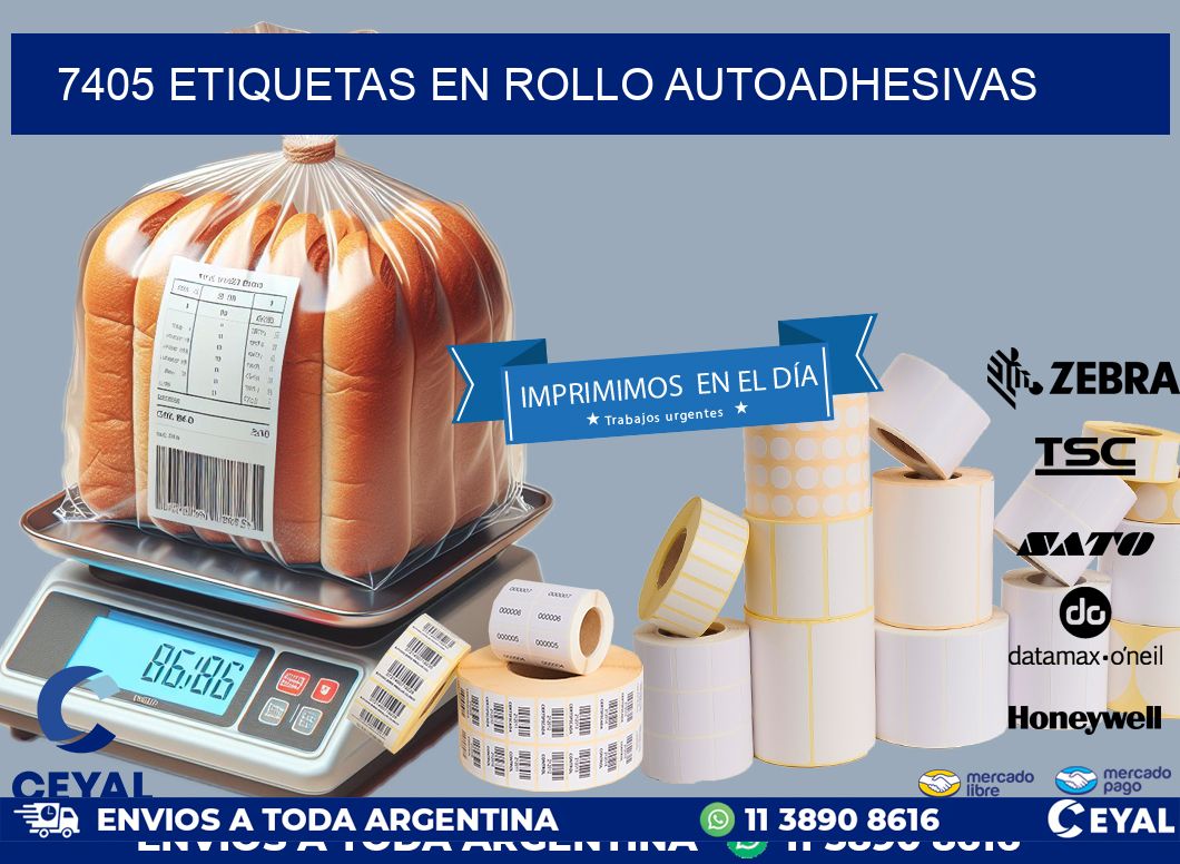 7405 ETIQUETAS EN ROLLO AUTOADHESIVAS