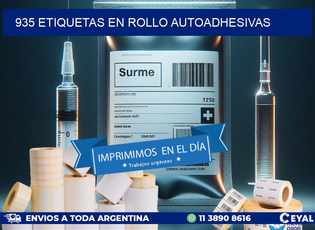 935 ETIQUETAS EN ROLLO AUTOADHESIVAS
