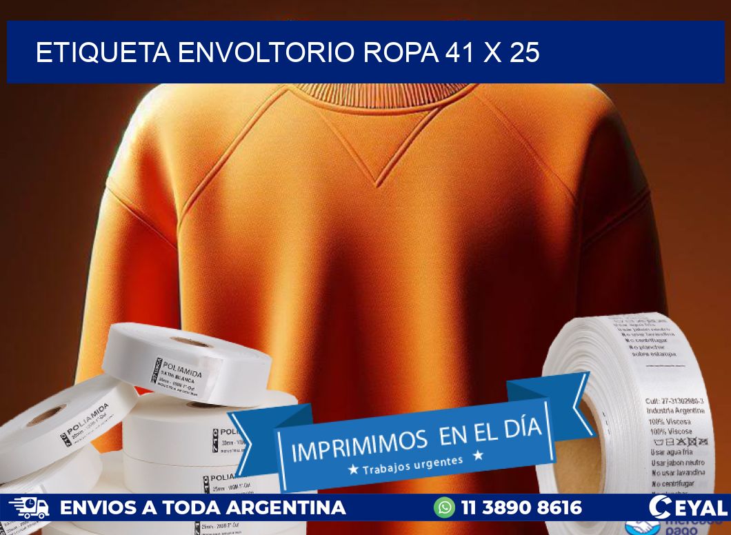 ETIQUETA ENVOLTORIO ROPA 41 x 25