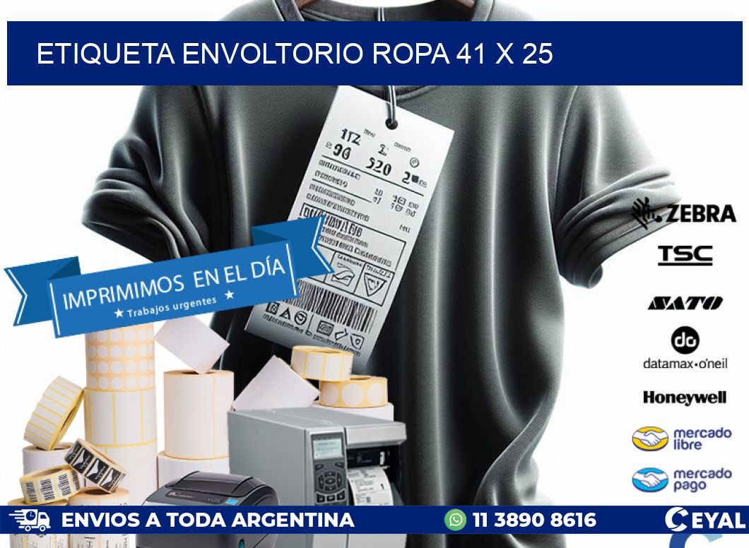 ETIQUETA ENVOLTORIO ROPA 41 x 25