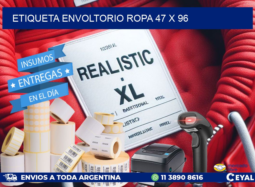 ETIQUETA ENVOLTORIO ROPA 47 x 96